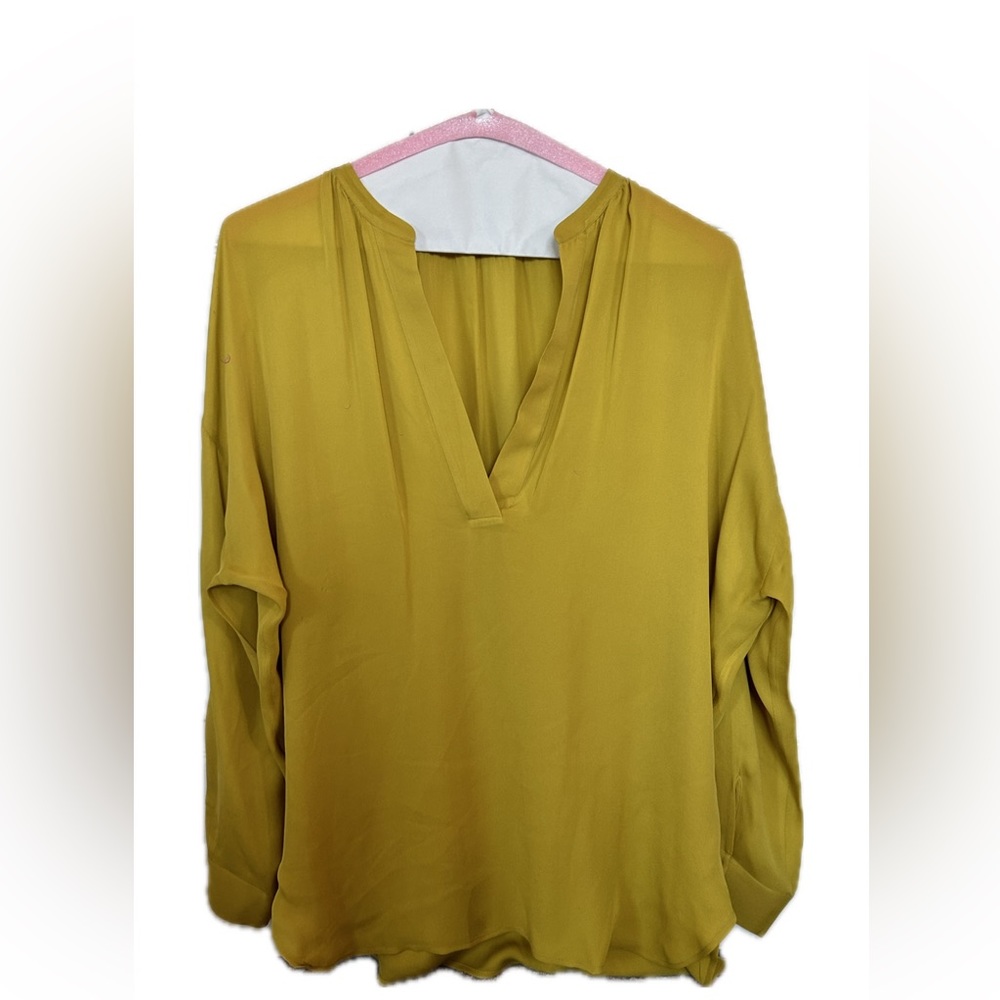 Vince mustard yellow blouse